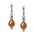 Honey Amber Teardrop Earrings. Size Approx 1" x .4".
&#8203;Amber is soft, only slightly harder than talc, and should be treated with care.