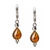 Honey Amber Teardrop Earrings. Size Approx 1" x .4".
&#8203;Amber is soft, only slightly harder than talc, and should be treated with care.