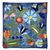 Beautiful folk design pillow cover. 100% polyester and made in Poland. Zipper on one side. Size approx 15" x 15" - 38cm x 38cm.