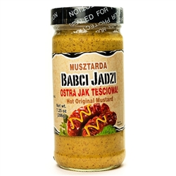 If you like your mustard hot this is the one for you.  As the label says in Polish - Ostra Jak Tesciowa (Sharp As A Mother-In-Law).