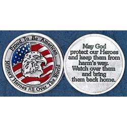 American Military Hero Enamel Pocket Token (Coin). Great for your pocket or coin purse.