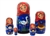 This 5-piece nesting doll has a lovely girl holding a goose on the outside doll, then she is holding a chicken on the second doll, feeding chicks on the third doll, holding eggs on the fourth doll, and a leaf on the fifth doll. Outside doll stands 6" tall