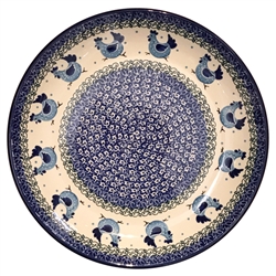 Polish Pottery 10.5" Dinner Plate. Hand made in Poland. Pattern U4933 designed by Teresa Liana.