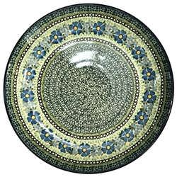 Polish Pottery 10.5" Dinner Plate. Hand made in Poland. Pattern U4709 designed by Teresa Liana.