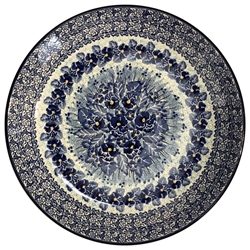 Polish Pottery 10.5" Dinner Plate. Hand made in Poland. Pattern U3639 designed by Maria Starzyk.