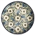 Polish Pottery 10.5" Dinner Plate. Hand made in Poland. Pattern U4755 designed by Krystyna Dacyszyn.