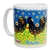 This attractive ceramic mug features Polish roosters in a meadow and Poland in 5 languages (Polish, English, French, German and Russian. Dishwasher safe. Made In Poland.