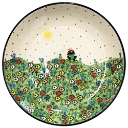 Polish Pottery 10" Dinner Plate. Hand made in Poland. Pattern U4877 designed by Teresa Liana.