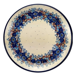 Polish Pottery 10" Dinner Plate. Hand made in Poland. Pattern U4654 designed by Maria Starzyk.
