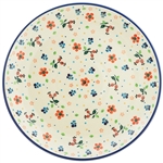 Polish Pottery 10" Dinner Plate. Hand made in Poland. Pattern U4794 designed by Teresa Liana.