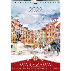 This beautiful small format spiral bound 12 month wall calendar features the works of Polish artist Katarzyna Tomala. 13 scenes of Warsaw in watercolours.