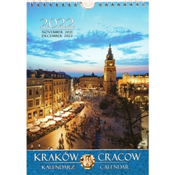 This beautiful small format spiral bound 14 month wall calendar features 14 scenes from Krakow in photos.