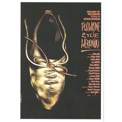 Polish poster designed by artist Andrzej Pagowski in 1991.
It has now been turned into a post card size 4.75" x 6.75" - 12cm x 17cm.