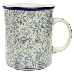 Polish Pottery 20 oz. Everyday Mug. Hand made in Poland. Pattern U4784 designed by Maria Starzyk.