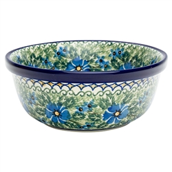 Polish Pottery 6" Cereal/Berry Bowl. Hand made in Poland. Pattern U1012 designed by Teresa Andrukiewicz.