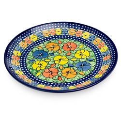 Polish Pottery 10" Dinner Plate. Hand made in Poland. Pattern U417 designed by Maria Starzyk.