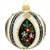 A garden of brilliant blooms merge with bold, vertical stripes in this dazzling and sophisticated design. Accented with glistening gold glazes and a wealth of colorful glitter, our black and white glass ornament with flowers will be a striking addition to