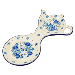 Polish Pottery Tea Bag and Cup Holder. Hand made in Poland. Pattern U4791 designed by Teresa Liana.