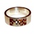 Polish Mosaic Unisex Amber Ring