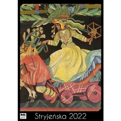 Beautiful spiral bound 12 month wall calendar features the works of famous Polish folk artist Zofia Stryjenska. Here story is here:
&#8203;https://en.wikipedia.org/wiki/Zofia_Stryje%C5%84ska
&#8203;Size is approx 11.75" x 16.5"