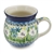 Polish Pottery 16 oz. Bubble Mug. Hand made in Poland. Pattern U4977 designed by Teresa Liana.