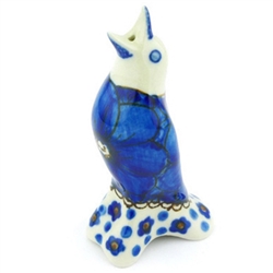 Polish Pottery 4" Pie Bird. Hand made in Poland. Pattern U408 designed by Jacek Chyla.