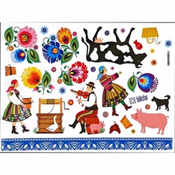 Folk stickers will bring joy to every child. Take advantage of the opportunity and familiarize yourself with Polish folklore. However, we are convinced that beautiful, colorful flowers will appeal to adults as well