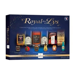 Iconic and essential range of the company, Royal des Lys highlights the liqueurs of major brands and is aimed at seniors, lovers of classic and high-end liqueurs. Liqueur chocolates without crystallization of sugar.