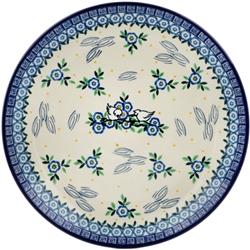 Polish Pottery 10.5" Dinner Plate. Hand made in Poland and artist initialed.