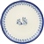 Polish Pottery 10.5" Dinner Plate. Hand made in Poland and artist initialed.