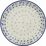 Polish Pottery 10.5" Dinner Plate. Hand made in Poland and artist initialed.