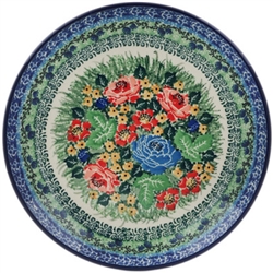 Polish Pottery 8" Dessert Plate. Hand made in Poland. Pattern U4632 designed by Teresa Liana.