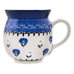 Polish Pottery 16 oz. Bubble Mug. Hand made in Poland and artist initialed.