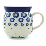 Polish Pottery 16 oz. Bubble Mug. Hand made in Poland and artist initialed.