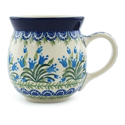 Polish Pottery 16 oz. Bubble Mug. Hand made in Poland and artist initialed.