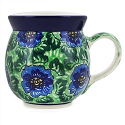 Polish Pottery 16 oz. Bubble Mug. Hand made in Poland. Pattern U1691 designed by Krystyna Dacyszyn.