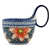 Polish Pottery 14 oz. Soup Bowl with Handle. Hand made in Poland. Pattern U1913 designed by Maryla Iwicka.
