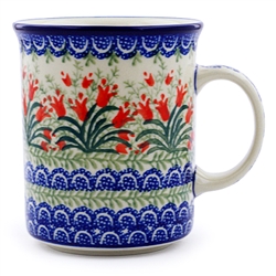 Polish Pottery 20 oz. Everyday Mug. Hand made in Poland and artist initialed.