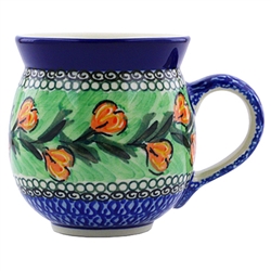 Polish Pottery 11 oz. Bubble Mug. Hand made in Poland. Pattern U743 designed by Lucyna Lenkiewicz.