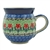 Polish Pottery 11 oz. Bubble Mug. Hand made in Poland and artist initialed.