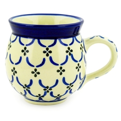 Polish Pottery 11 oz. Bubble Mug. Hand made in Poland and artist initialed.