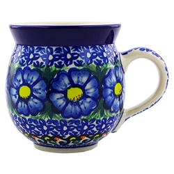 Polish Pottery 11 oz. Bubble Mug. Hand made in Poland. Pattern U1799 designed by Malgorzata Listwan.