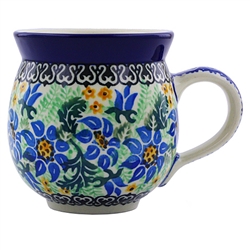 Polish Pottery 11 oz. Bubble Mug. Hand made in Poland. Pattern U1894 designed by Teresa Nakonieczna.