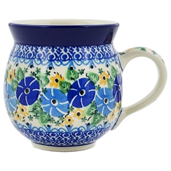 Polish Pottery 11 oz. Bubble Mug. Hand made in Poland. Pattern U1935 designed by Maria Starzyk.