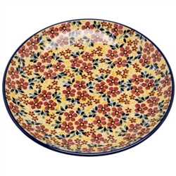 Polish Pottery 8" Dessert Plate. Hand made in Poland. Pattern U4774 designed by Teresa Liana.