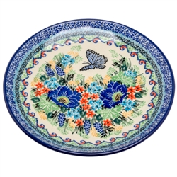 Polish Pottery 8" Dessert Plate. Hand made in Poland. Pattern U4864 designed by Teresa Liana.