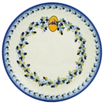 Polish Pottery 8" Dessert Plate. Hand made in Poland and artist initialed.