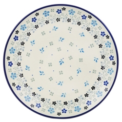 Polish Pottery 8" Dessert Plate. Hand made in Poland and artist initialed.