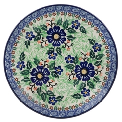 Polish Pottery 8" Dessert Plate. Hand made in Poland. Pattern U1678 designed by Irena Maczka.