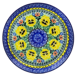 Polish Pottery 8" Dessert Plate. Hand made in Poland. Pattern U2554 designed by Maria Starzyk.